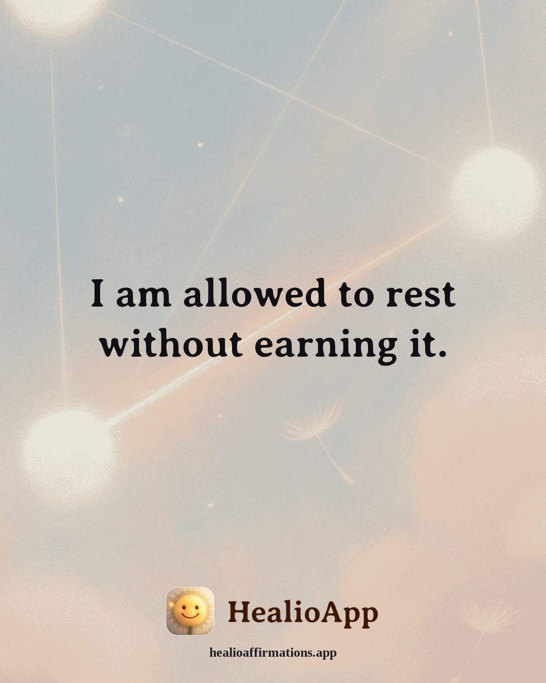 Depression affirmation: I am allowed to rest without earning it. — Healio