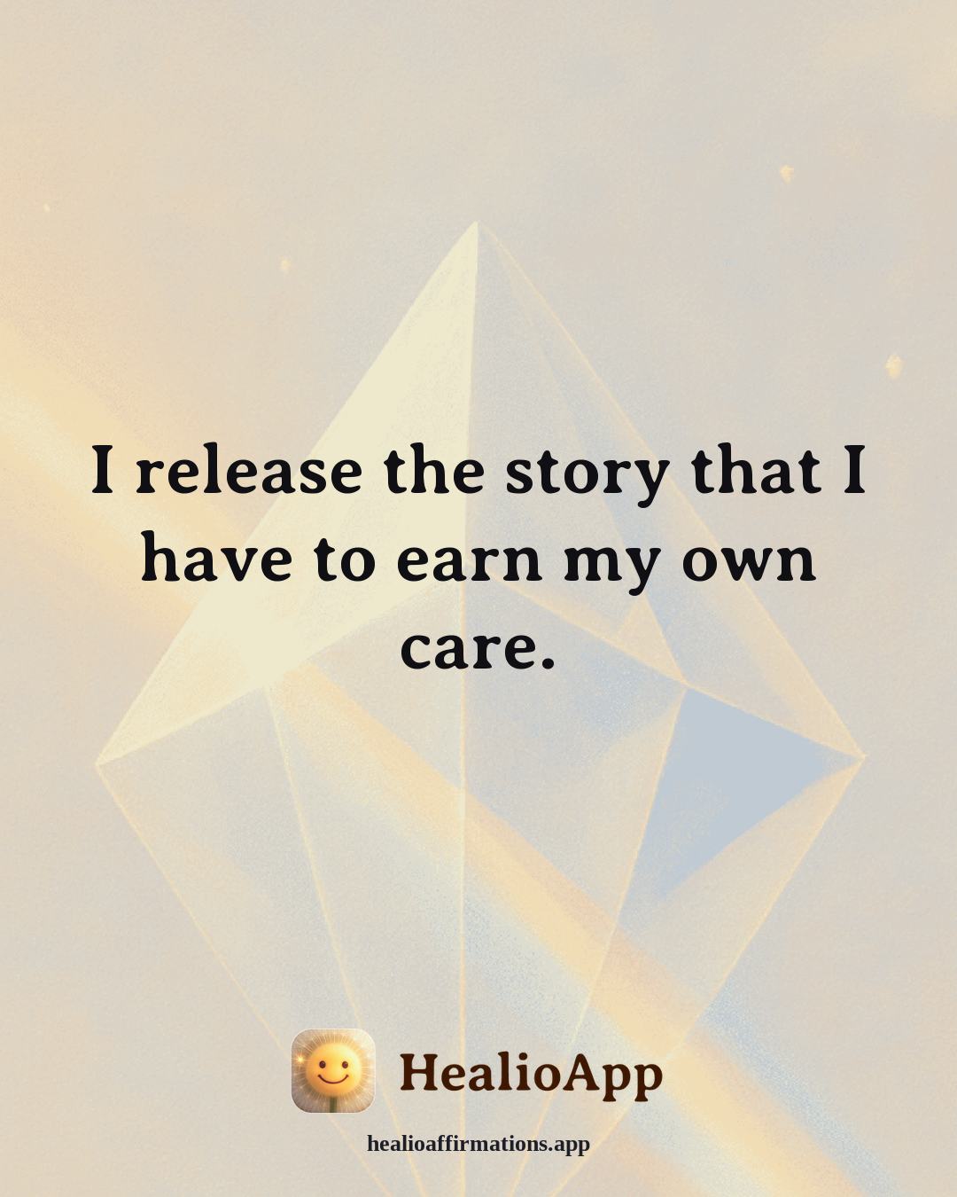 Exercise Motivation affirmation: I release the story that I have to earn my own care. — Healio
