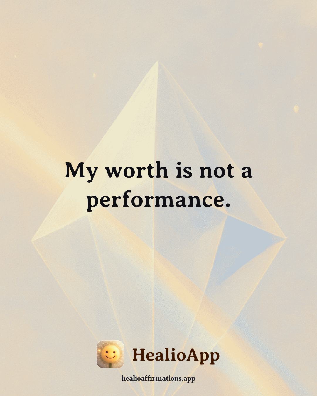 Forgiveness affirmation: My worth is not a performance. — Healio