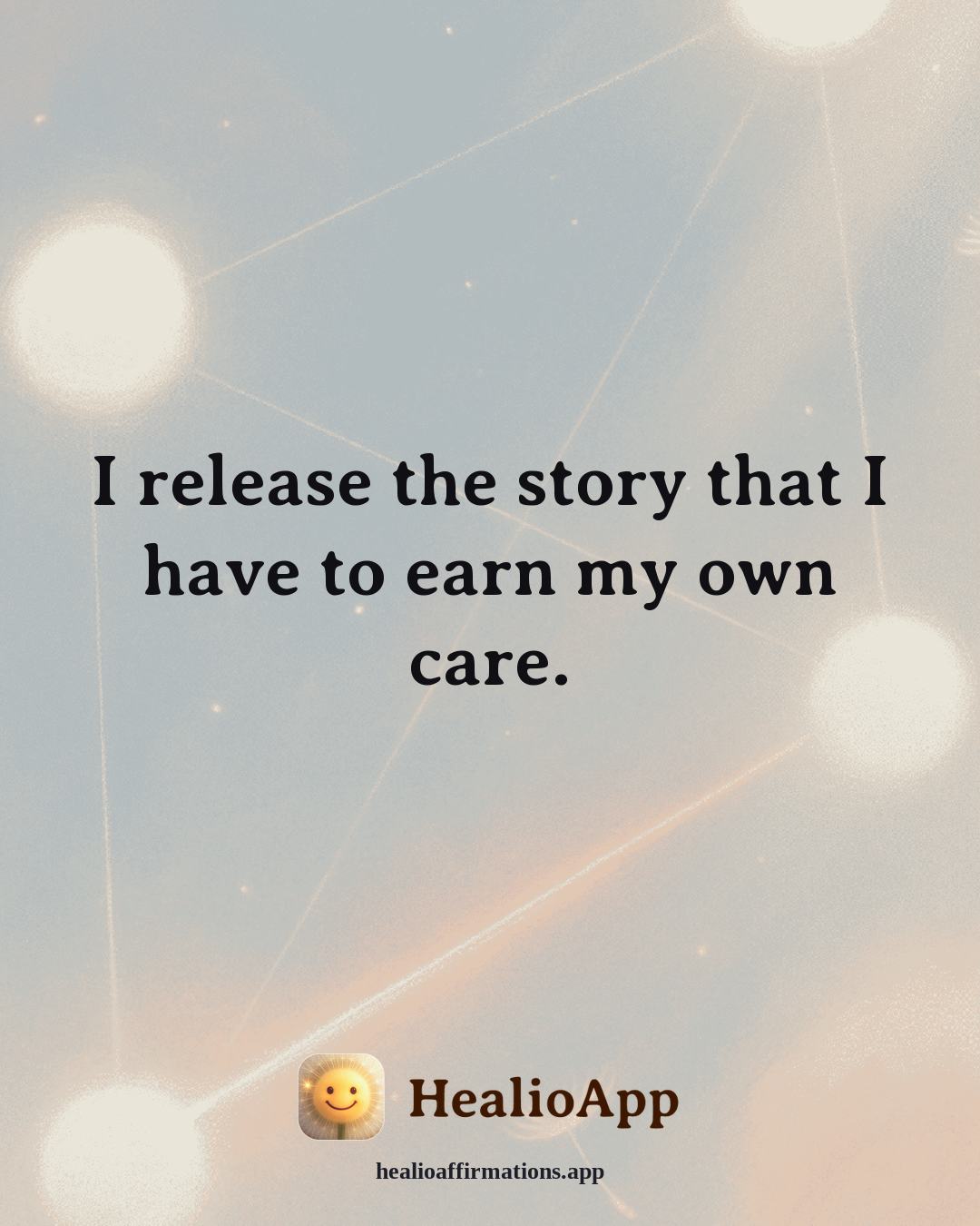 Insomnia Recovery affirmation: I release the story that I have to earn my own care. — Healio