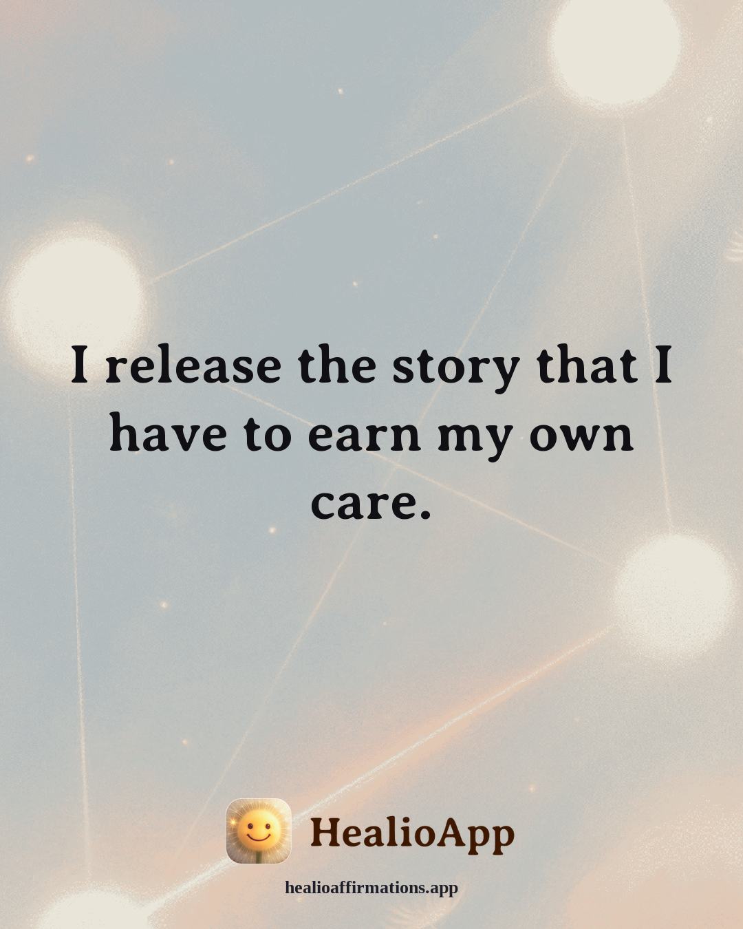 Jealousy & Comparison affirmation: I release the story that I have to earn my own care. — Healio