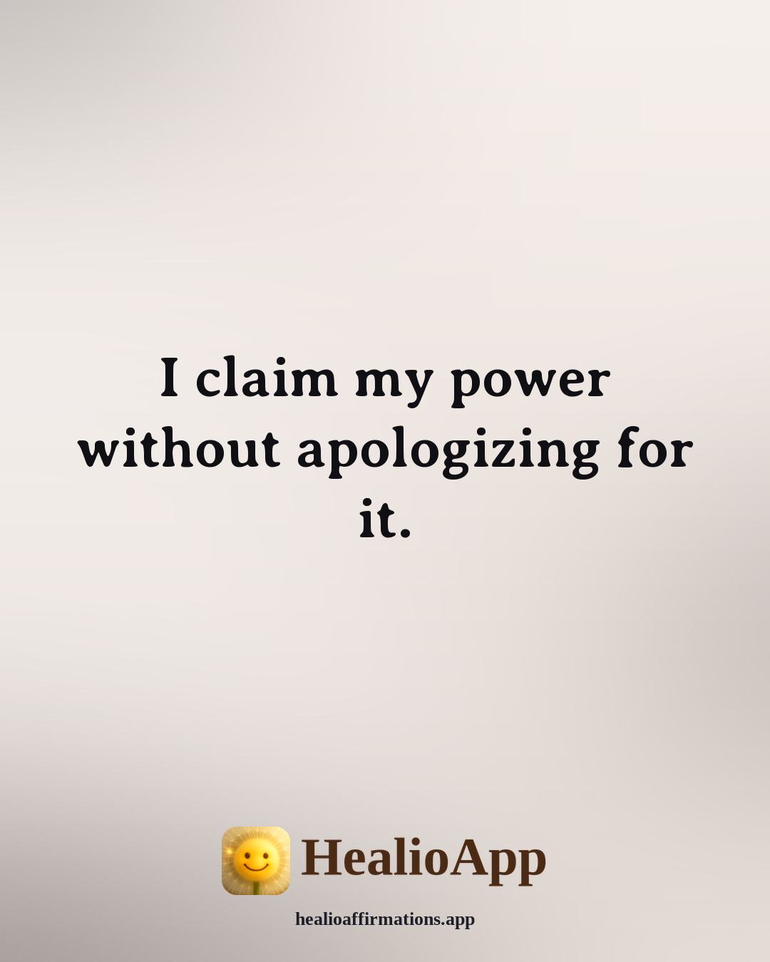 Lions Gate Portal affirmation: I claim my power without apologizing for it. — Healio