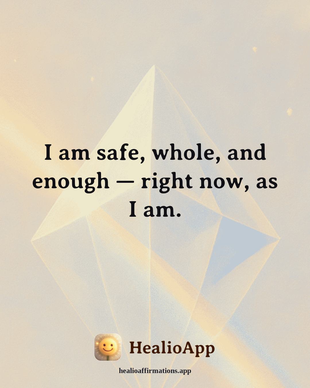 Loneliness affirmation: I am safe, whole, and enough — right now, as I am. — Healio