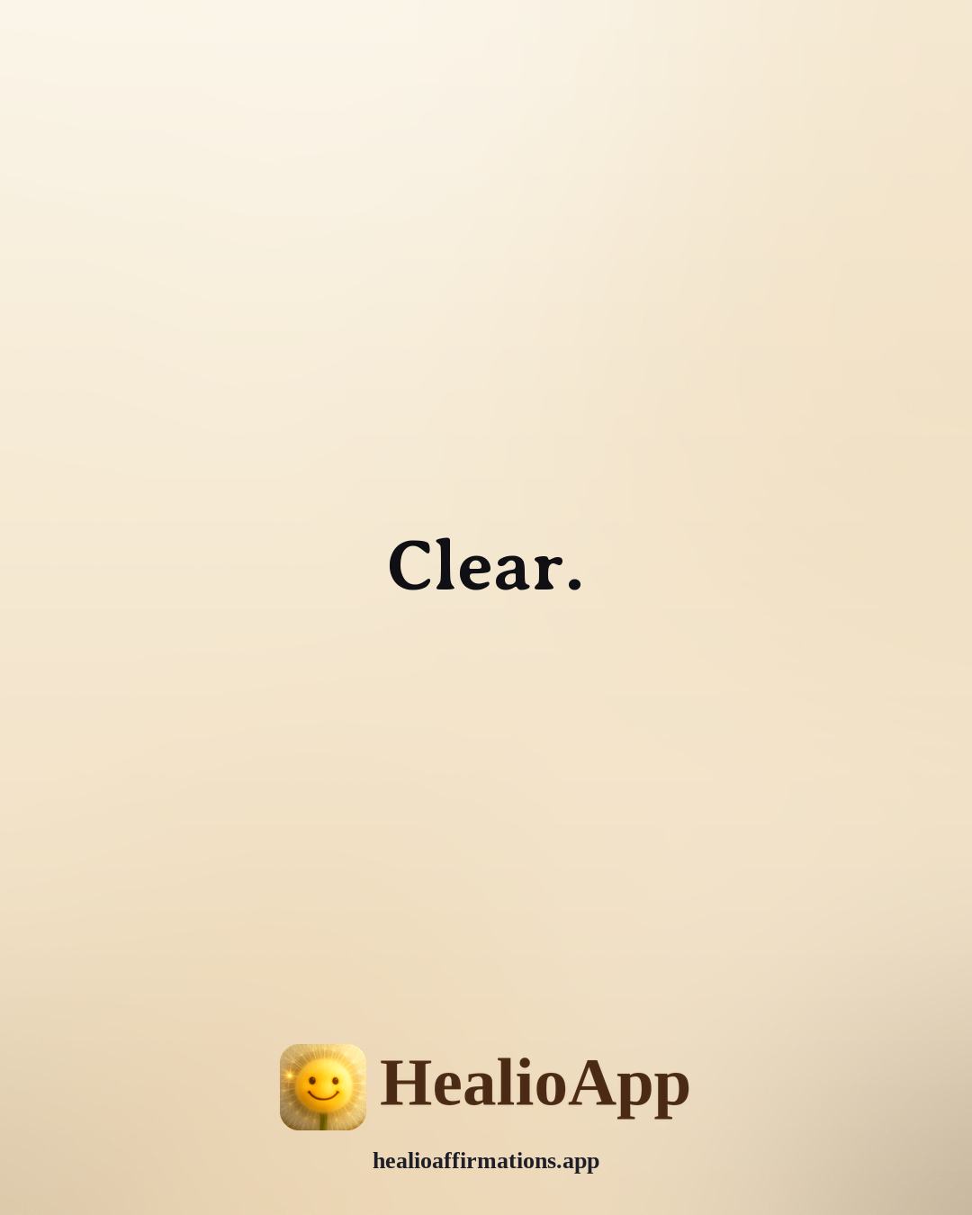 One Word affirmation: Clear. — Healio