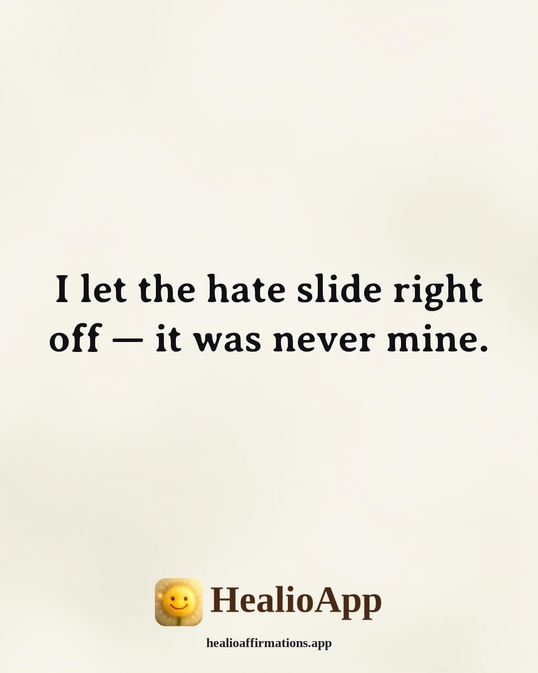 Snoop Dogg affirmation: I let the hate slide right off — it was never mine. — Healio