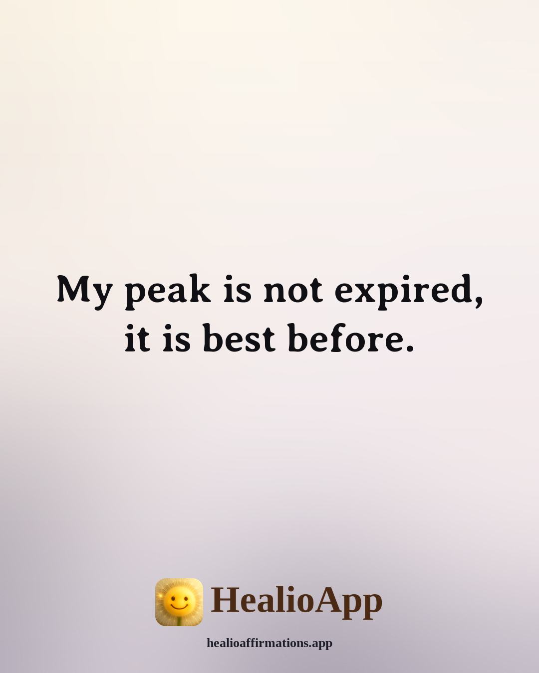Yogurt Male affirmation: My peak is not expired, it is best before. — Healio