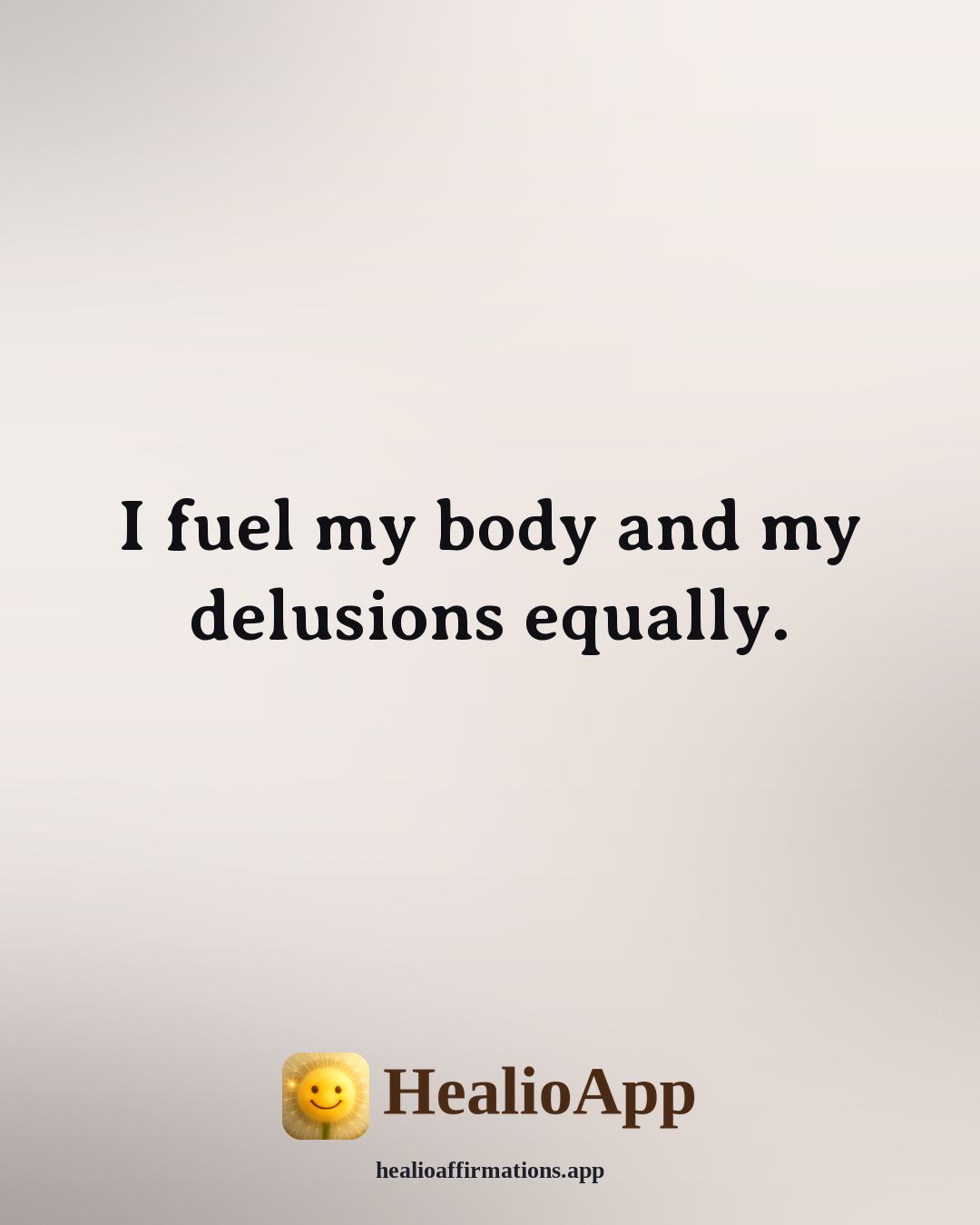 Yogurt Male affirmation: I fuel my body and my delusions equally. — Healio